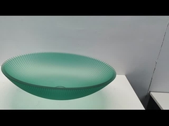 500*360*155mm Tempered Glass Sink with 45mm Drain Hole