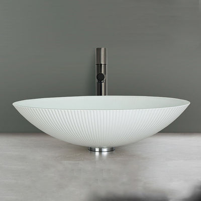 Scratch Resistant Glass Basin For Easy Cleaning And Modern Look Matt White